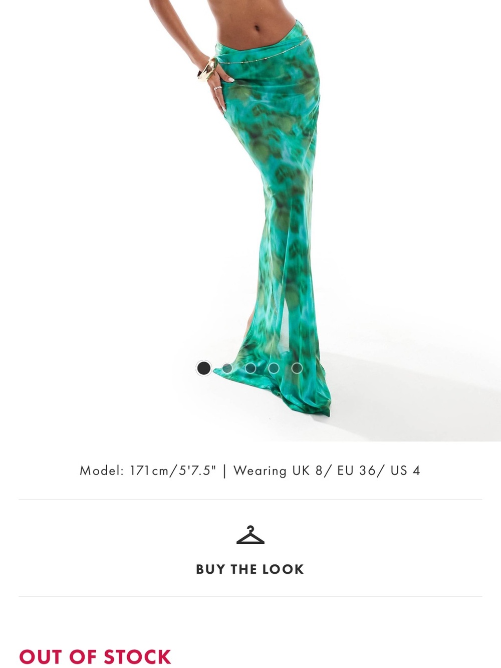 South Beach abstract print mesh maxi beach
skirt in green